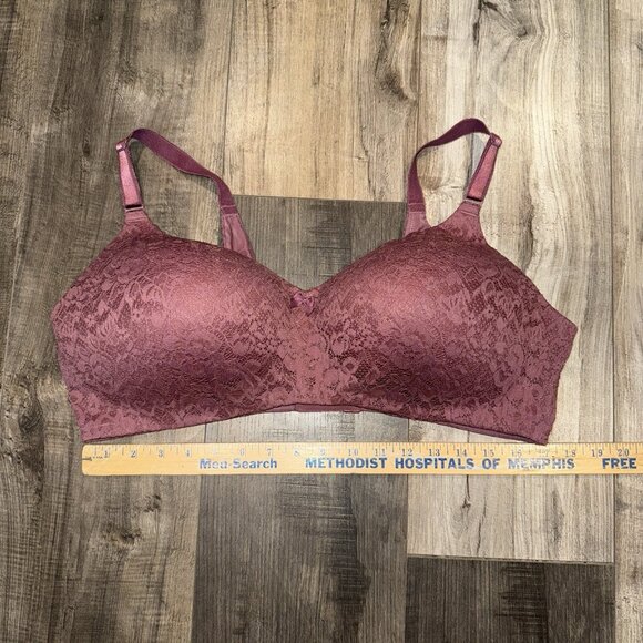 Torrid Curve Wire-free 360 Lace Purple Bra 42DD - Picture 3 of 4